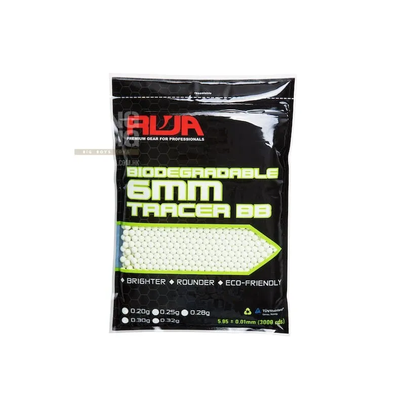 RWA 6mm Airsoft Tracer BBs (PLA BIO Tracer, 0.32g, 3000 rounds/bag)