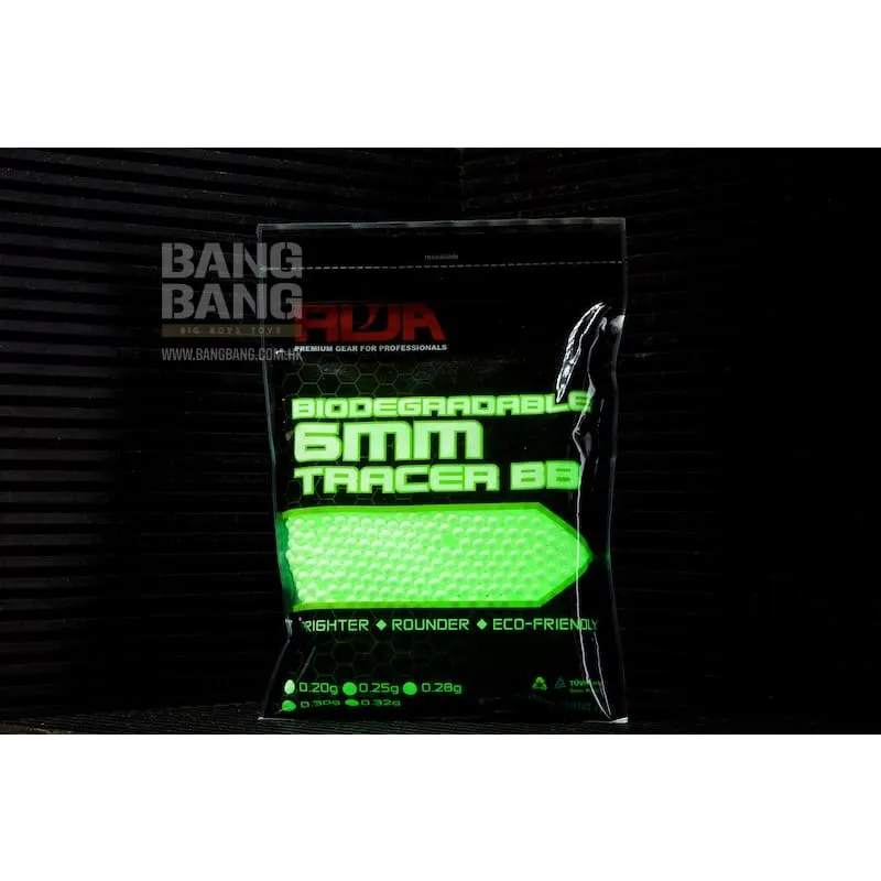 RWA 6mm Airsoft Tracer BBs (PLA BIO Tracer, 0.32g, 3000 rounds/bag)