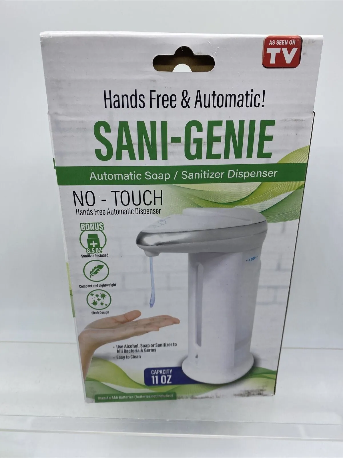 Sani Genie Automatic Dispenser 03162 Sani-Genie No-Touch Soap gel Dispenser TV