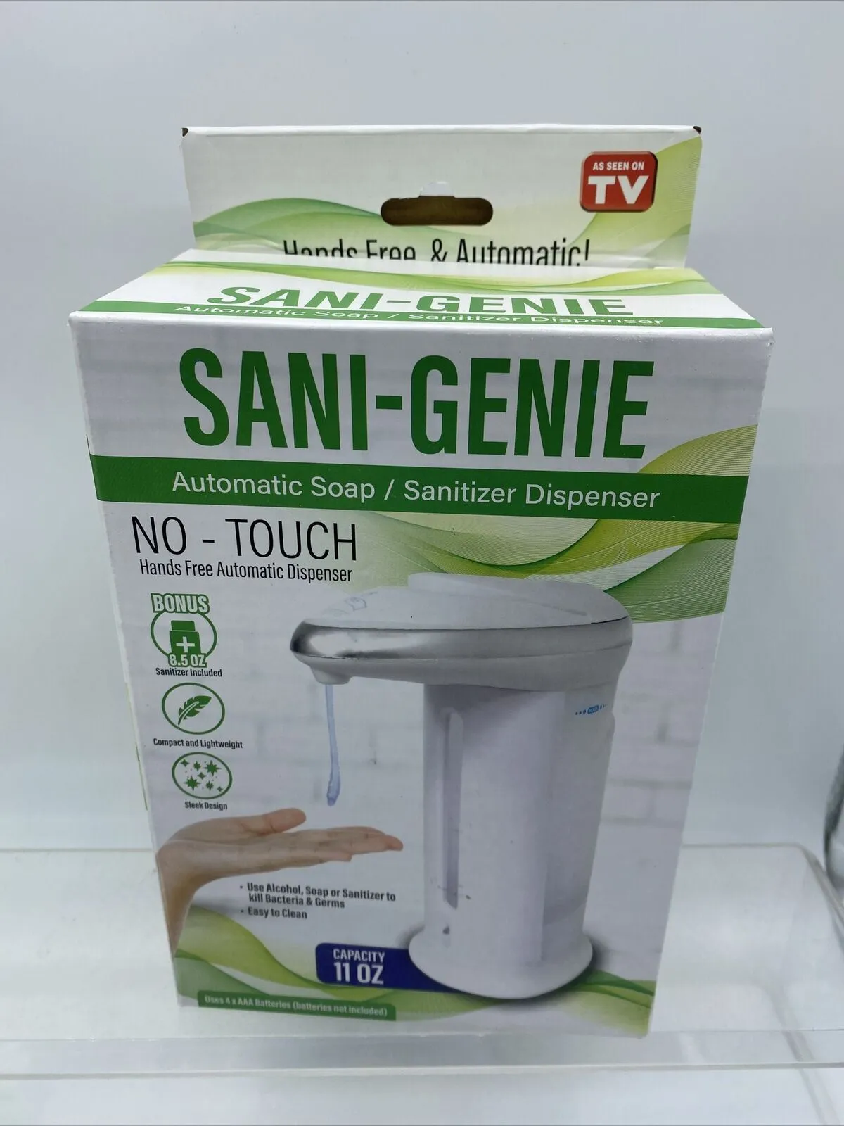 Sani Genie Automatic Dispenser 03162 Sani-Genie No-Touch Soap gel Dispenser TV