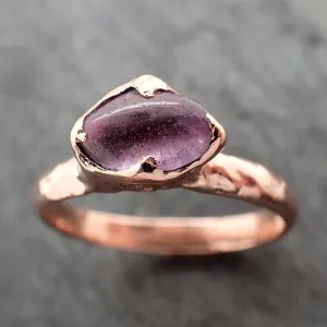 Sapphire  Pink polished 14k Rose gold Solitaire gemstone ring 2793