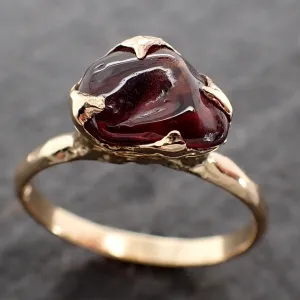 Sapphire tumbled yellow 18k gold Solitaire gemstone ring 2638