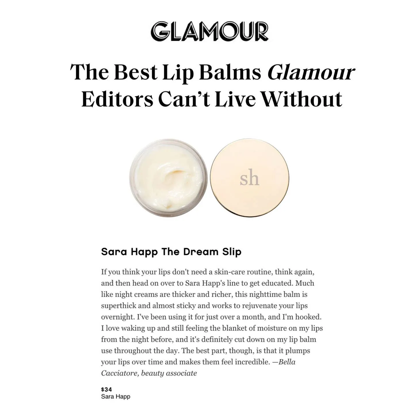 Sara Happ | The Dream Slip® Overnight Lip Mask