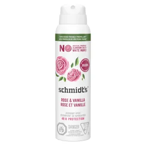 Schmidt's Rose & Vanilla Natural Deodorant Spray 91g