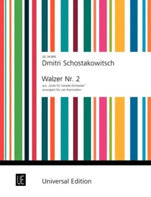 Schostakowitsch: Waltz No. 2 from "Suite for Variety Orchestra" for four clarinets (3 clarinets in Bb, bass clarinet in Bb)