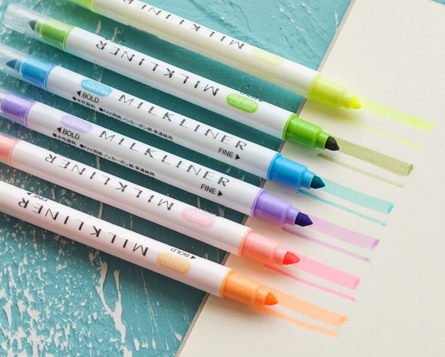 Set of 12 Milkliner Highlighter Marker Pens