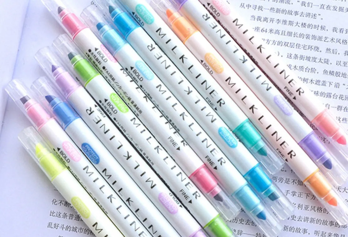 Set of 12 Milkliner Highlighter Marker Pens