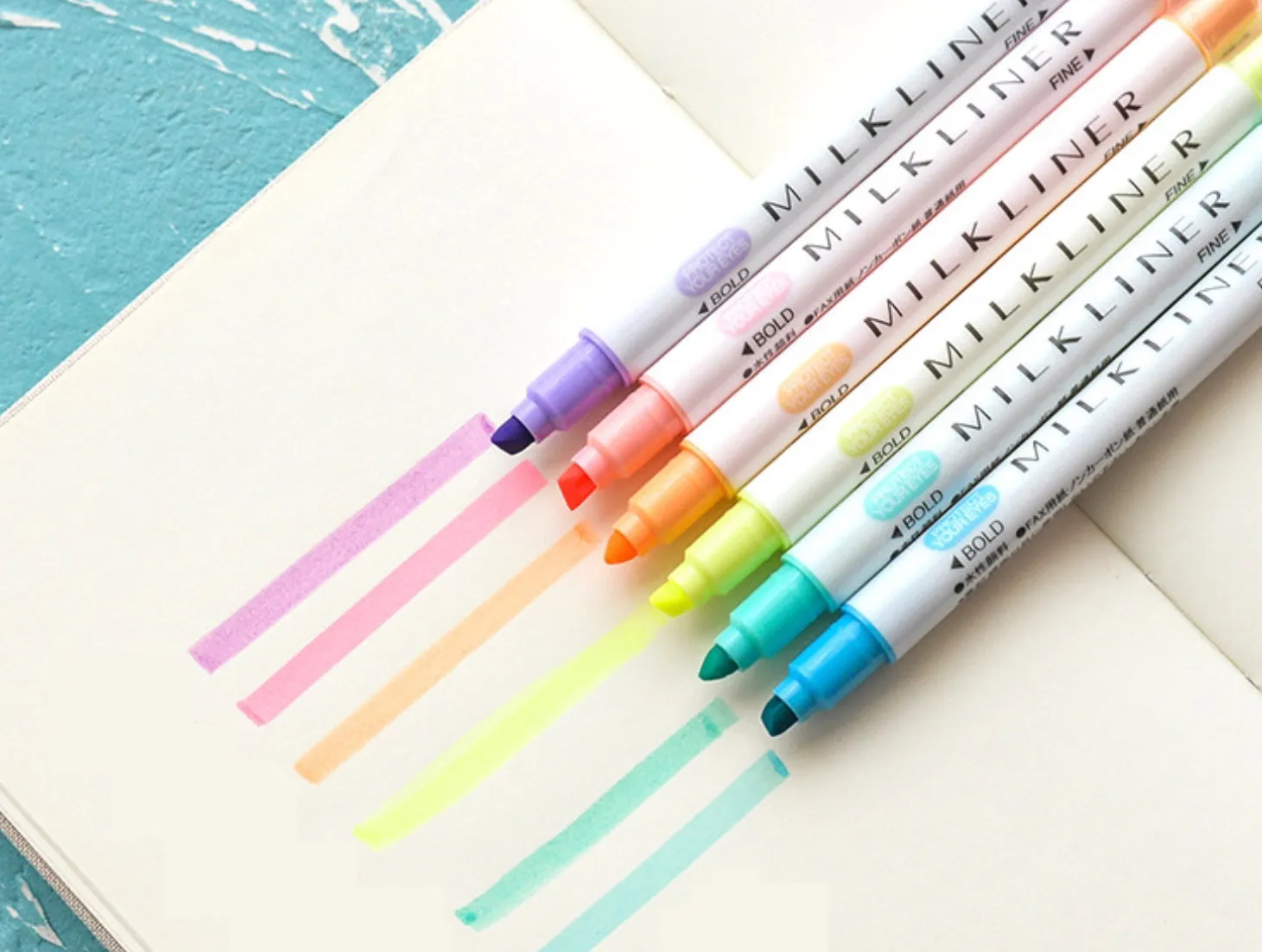 Set of 12 Milkliner Highlighter Marker Pens