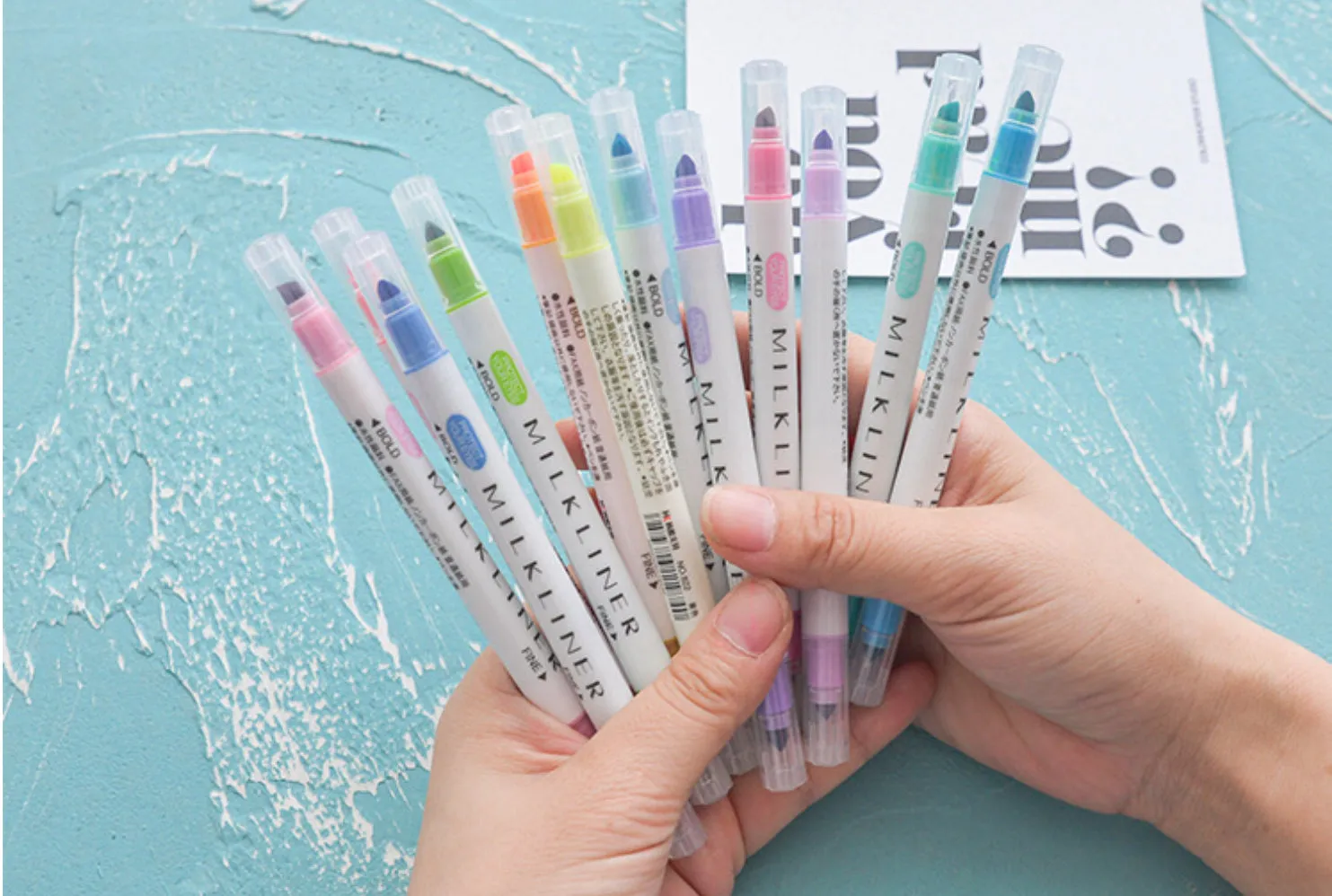 Set of 12 Milkliner Highlighter Marker Pens