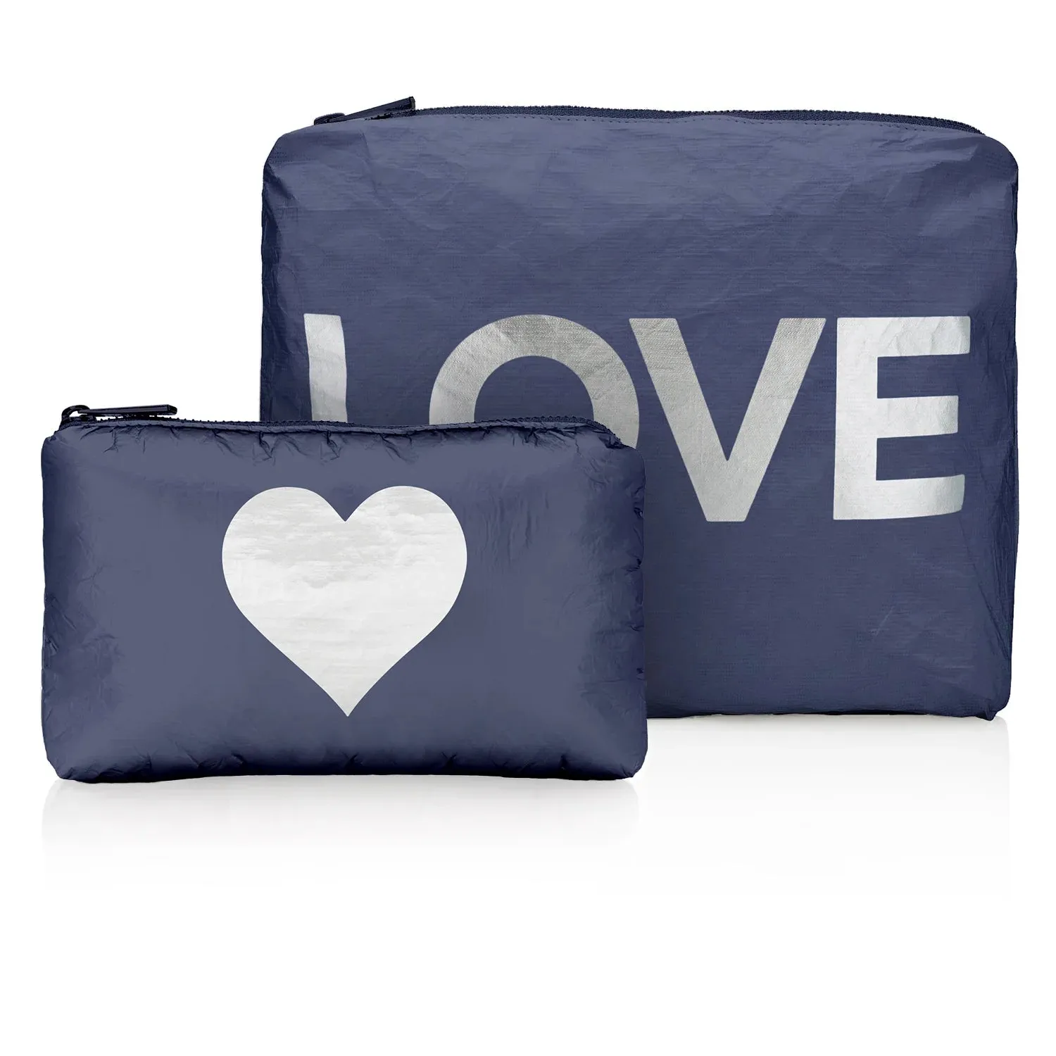 Set of Two Shimmer LOVE "Organizational Bag Set"
