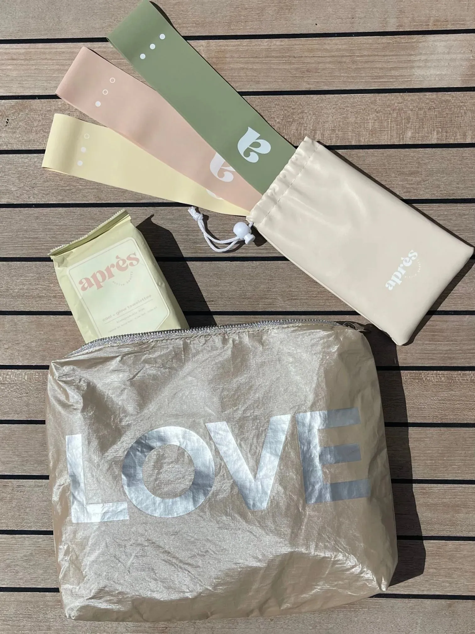 Set of Two Shimmer LOVE "Organizational Bag Set"