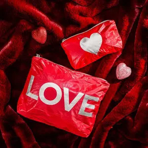 Set of Two Shimmer LOVE "Organizational Bag Set"