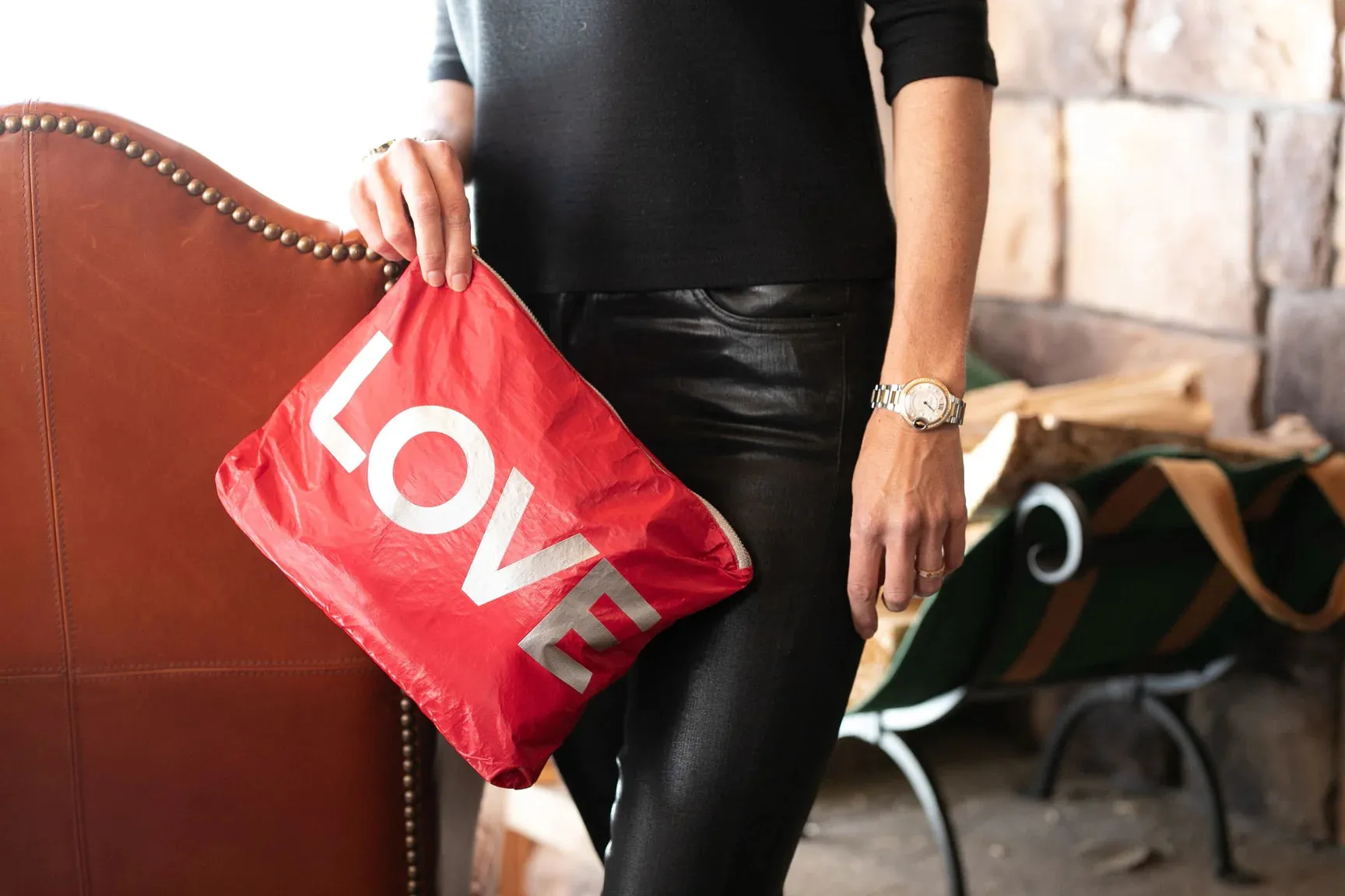 Set of Two Shimmer LOVE "Organizational Bag Set"