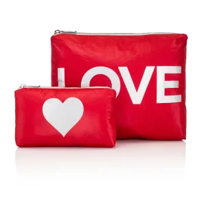 Set of Two Shimmer LOVE "Organizational Bag Set"