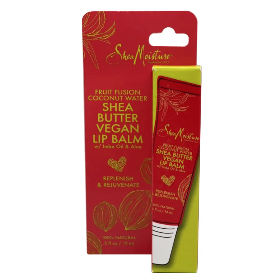 Shea Moisture Fruit Fusion Coconut Water Shea Butter Vegan Lip Balm 0.5 oz
