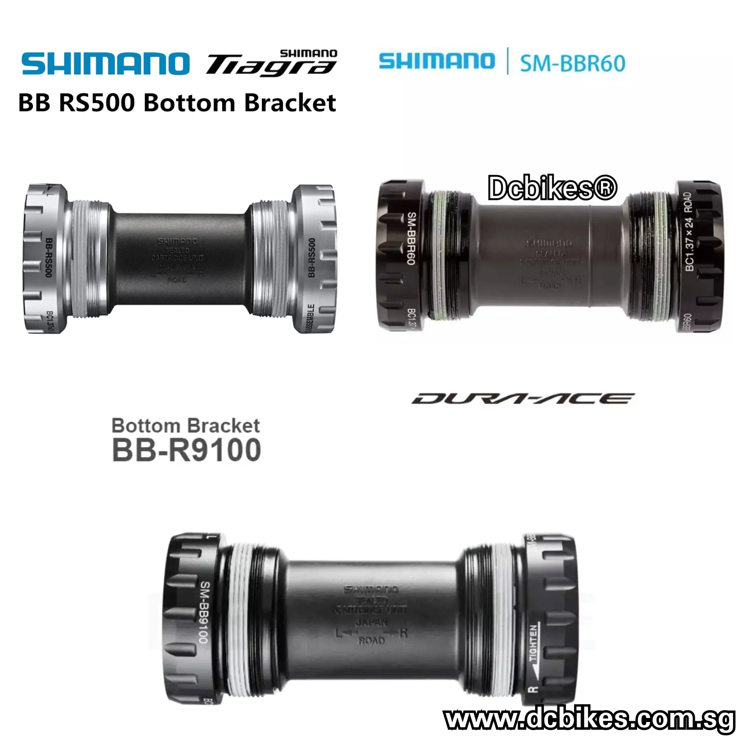 Shimano 68mm Tiagra | Ultegra | Dura Ace RS500 BBR60 R9100 Road Threaded Bottom Bracket BB