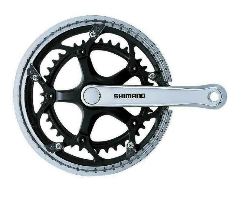 Shimano FC-A050 7/8 Speed Road Bike Chainset 52/39T With Guard - Silver - 170mm