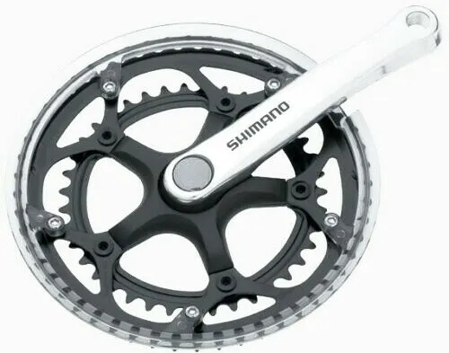 Shimano FC-A050 7/8 Speed Road Bike Chainset 52/39T With Guard - Silver - 170mm