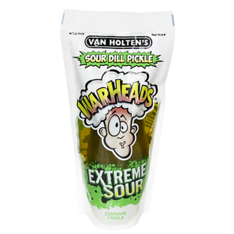 Short Date: Van Holten's | Extreme Sour Warheads Sour Dill Pickle in a Pouch