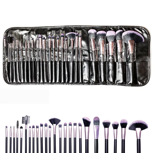 SHUE 24 Pc Purple Makeup Brush Set