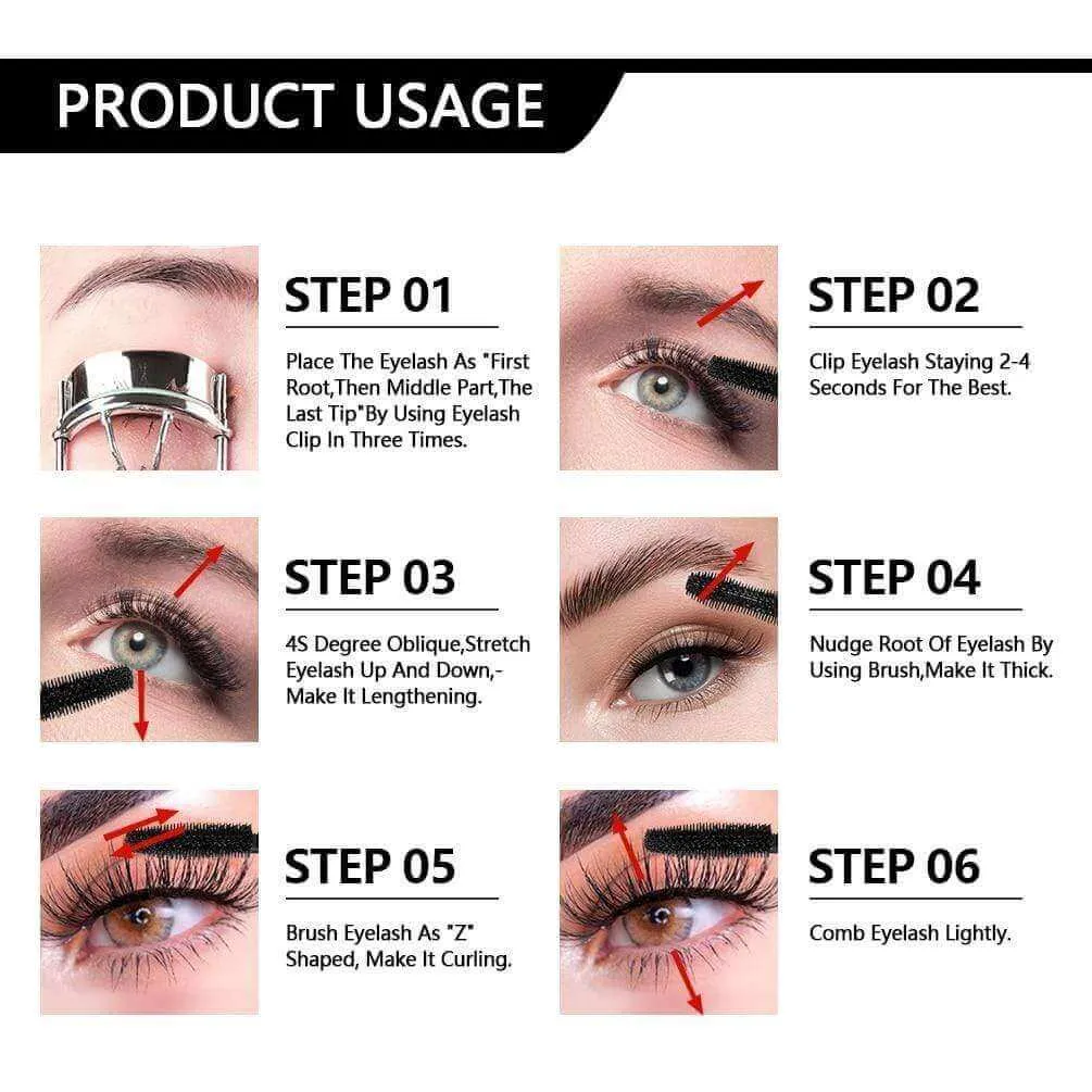 Silky Black Mascara - 4D Silk Fiber Eyelash