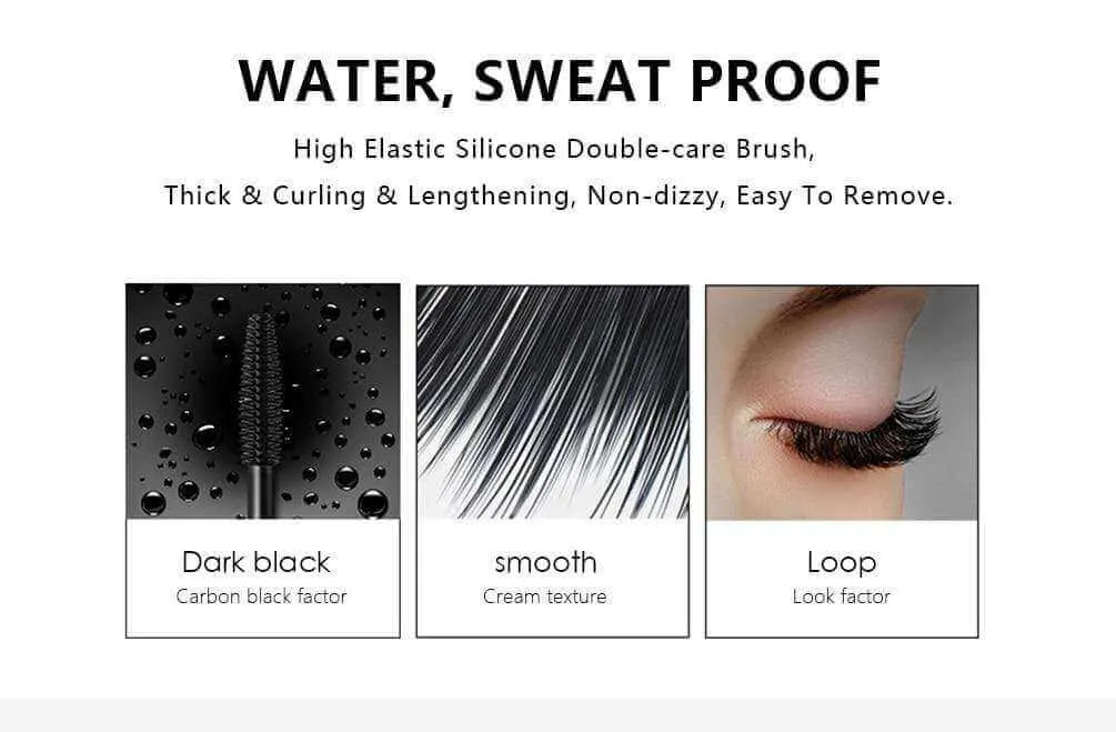 Silky Black Mascara - 4D Silk Fiber Eyelash
