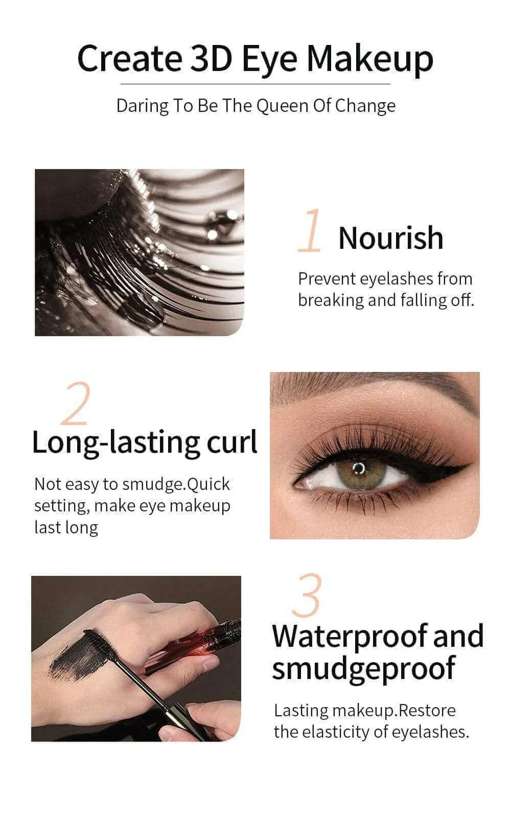 Silky Black Mascara - 4D Silk Fiber Eyelash