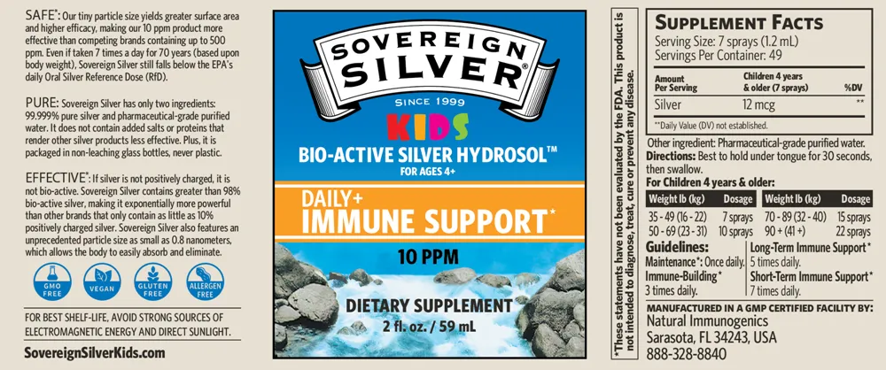 Silver Hydrosol For Kids Spray