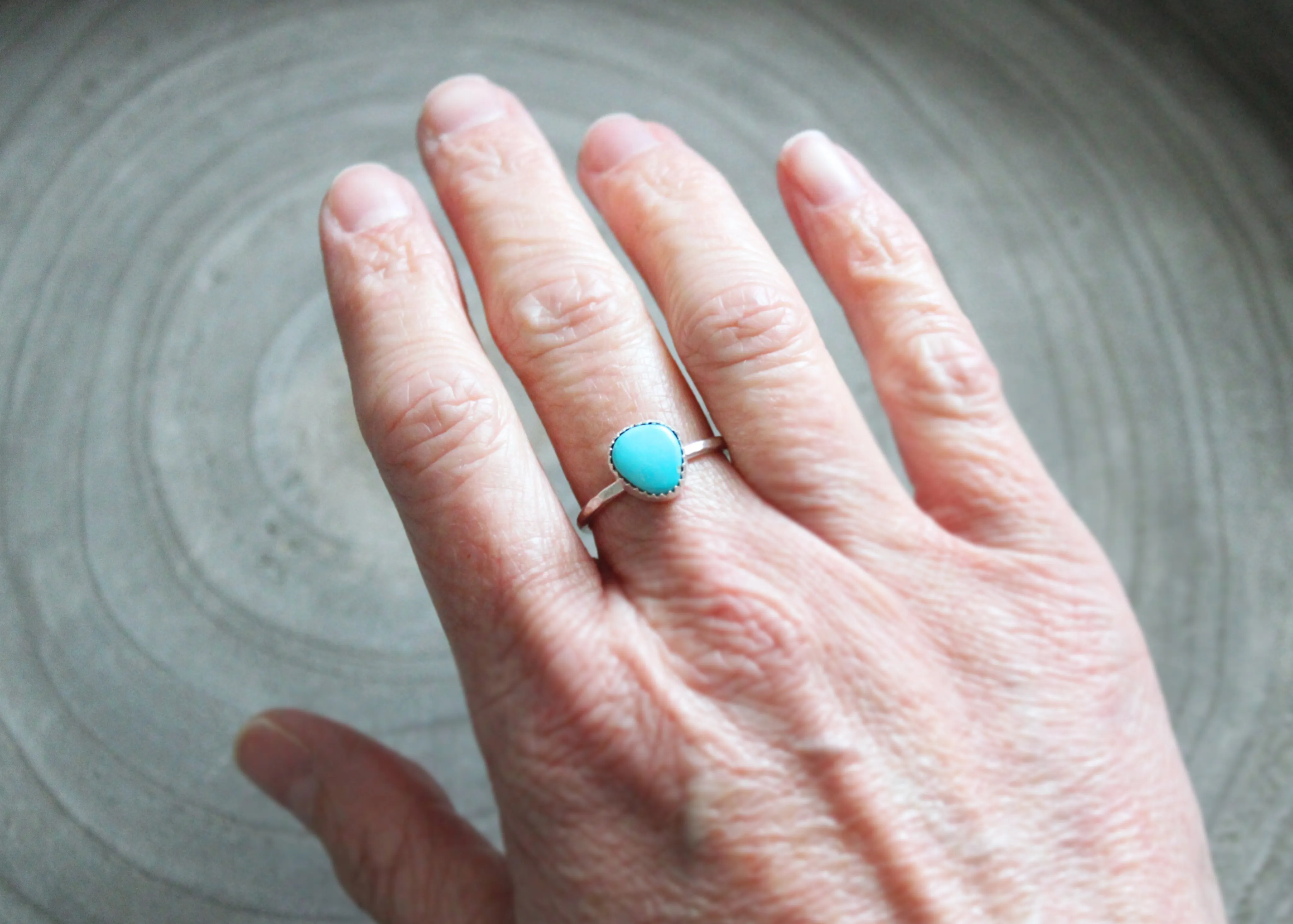 Silver Turquoise Stacking Ring No. 1