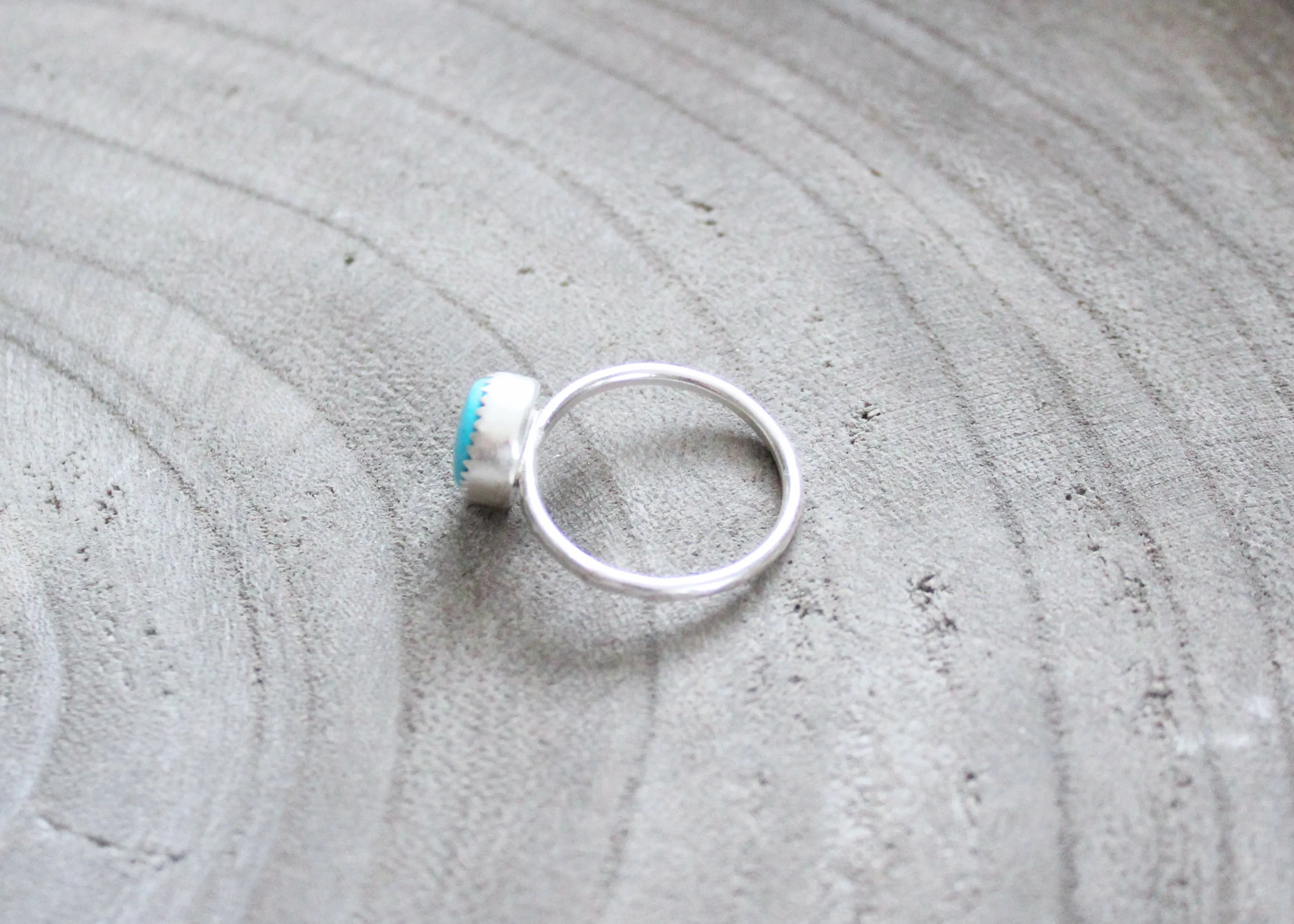 Silver Turquoise Stacking Ring No. 1