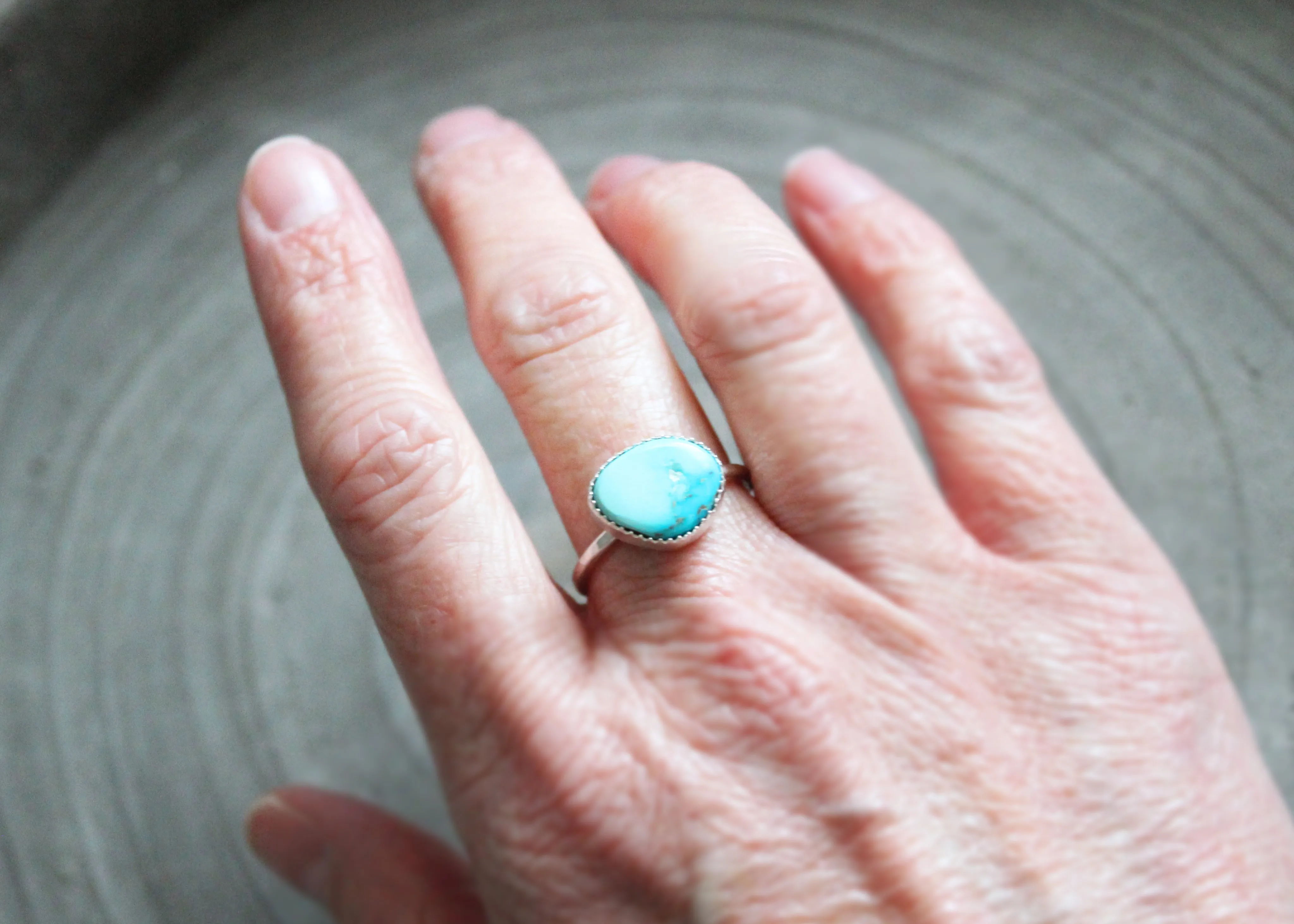 Silver Turquoise Stacking Ring No. 2