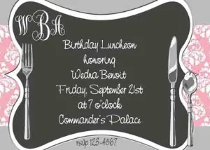 SILVERWARE PLACE SETTING CUSTOM INVITATION