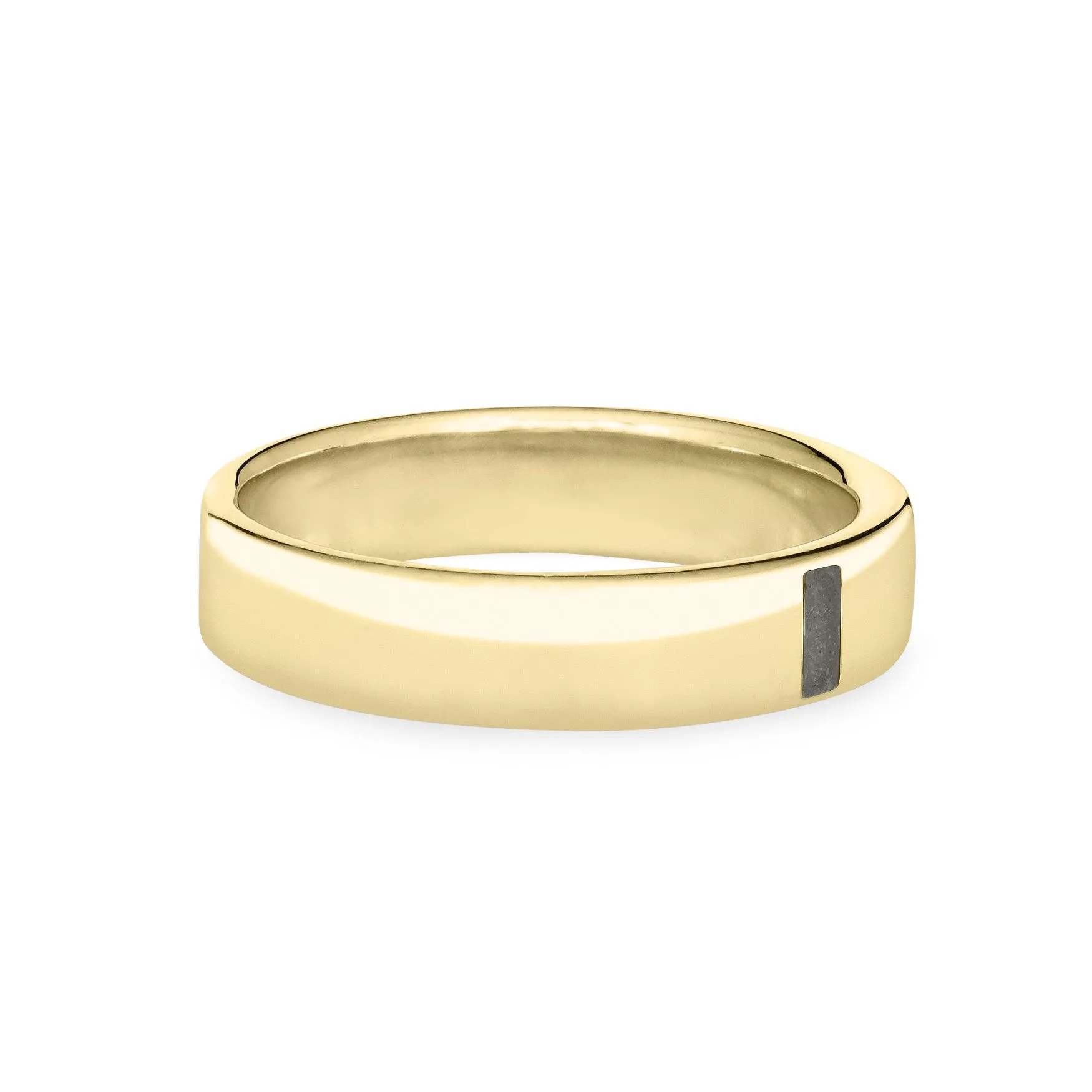 Simple Band Cremation Ring in 14K Yellow Gold