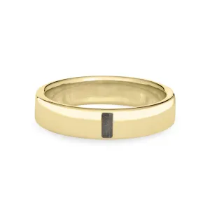 Simple Band Cremation Ring in 14K Yellow Gold