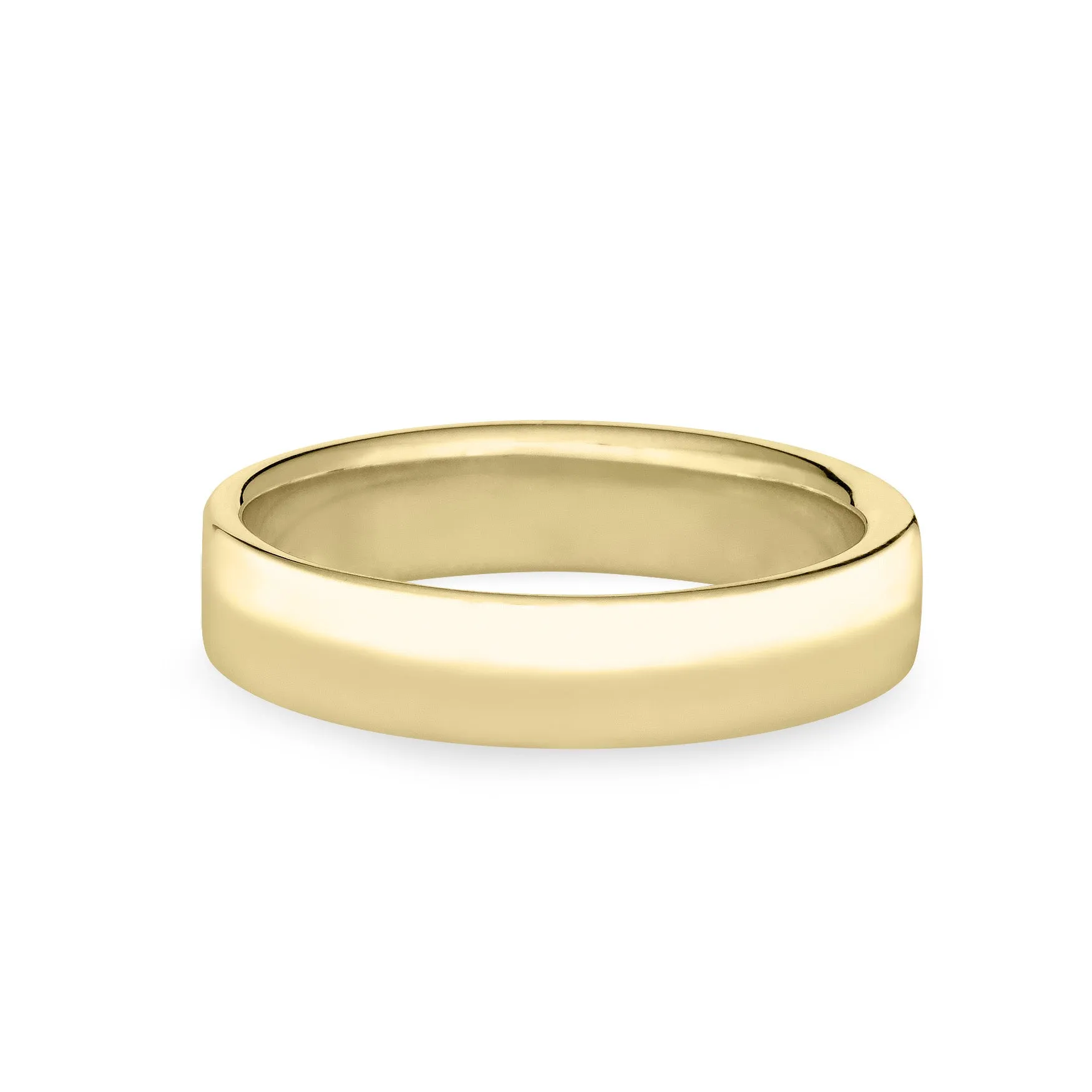 Simple Band Cremation Ring in 14K Yellow Gold