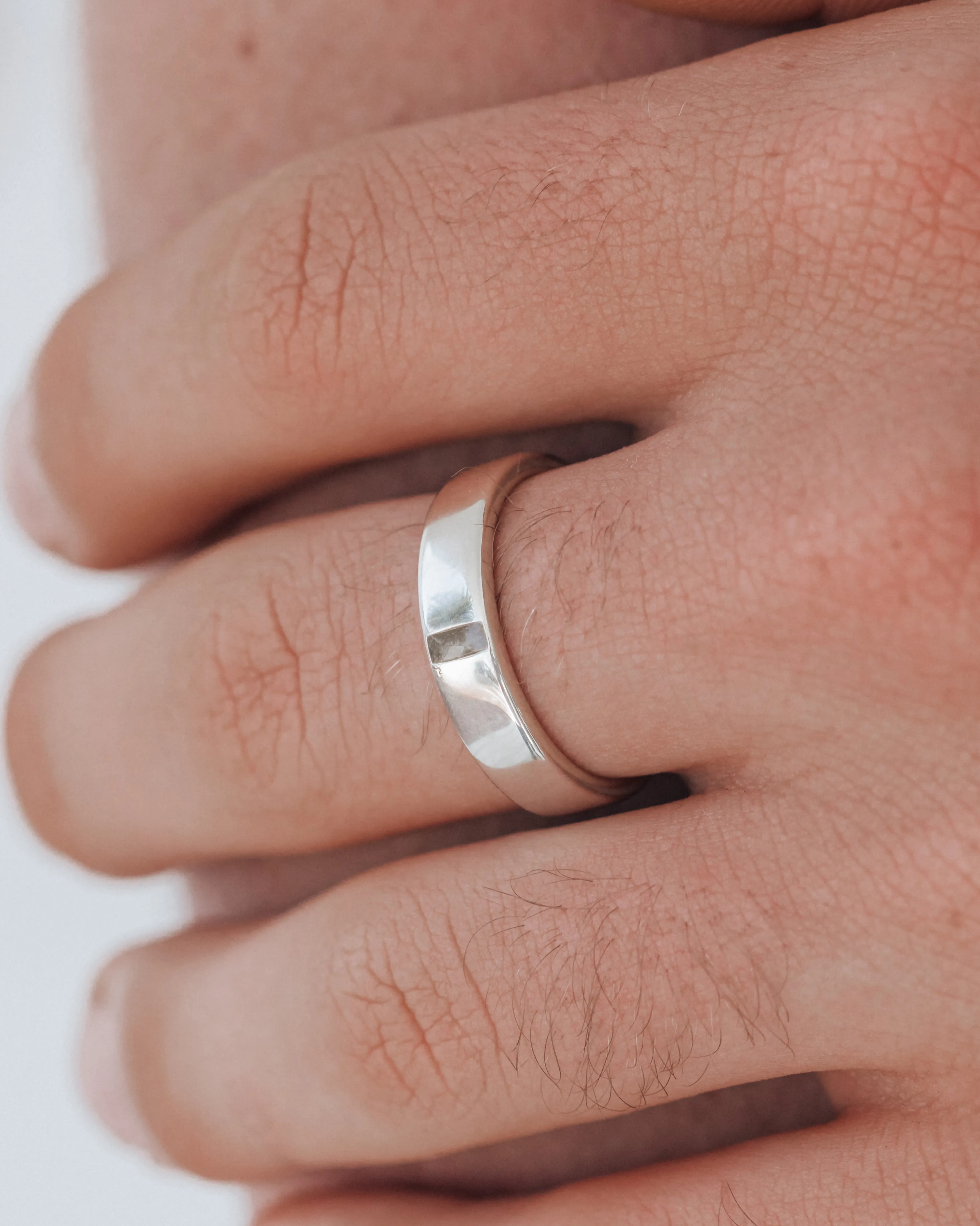 Simple Band Cremation Ring in 14K Yellow Gold