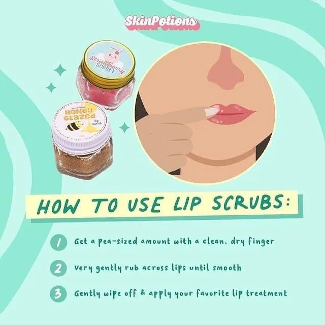SkinPotions Tinted Lip Scrub - Strawberry Sorbet
