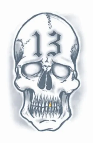 Skull Temporary Tattoo Costume Makeup