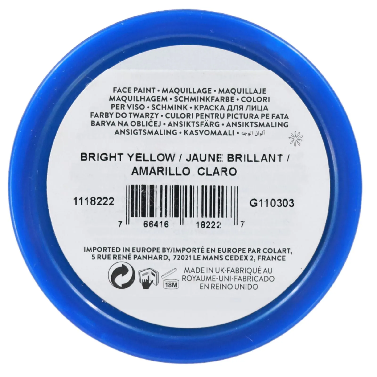 Snazaroo - Classic Face Paint - 18ml - Bright Yellow