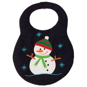 Snowman Navy Bib