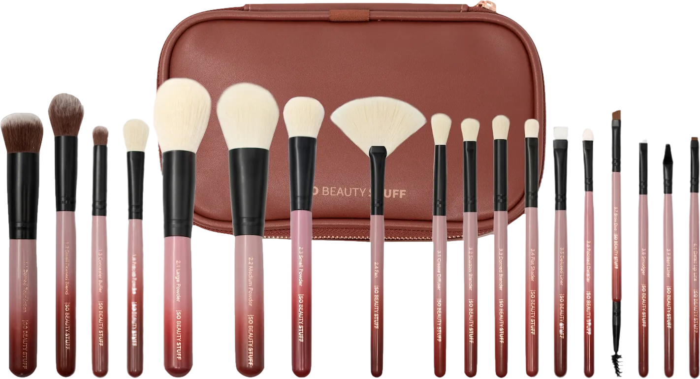 So Beauty Stuff "So Complete" Luxury Vegan & Cruelty Free 18pc Everyday Makeup Brush Set