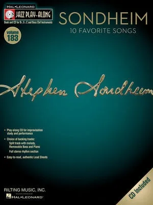 SONDHEIM JAZZ PLAY ALONG V183 BK/CD
