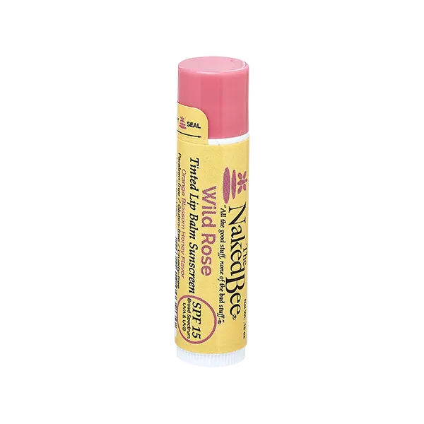SPF 15 Orange Blossom Honey Tinted Lip Balm in Wild Rose