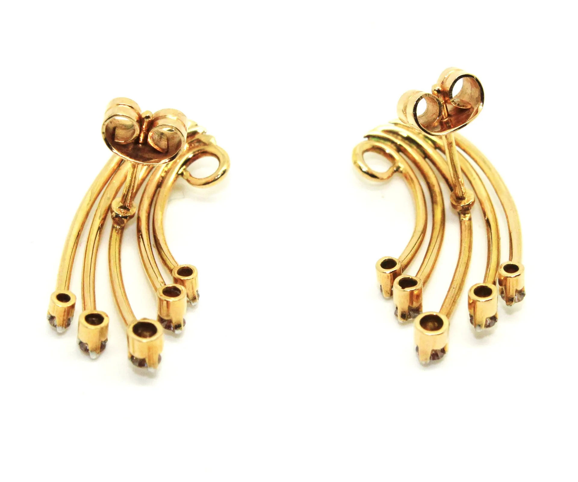 Spiral Curve Diamond Earring Ad No. 0859