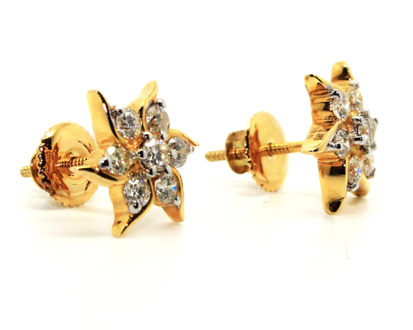 Spiral Halo  Diamond Earring Ad No. 0135