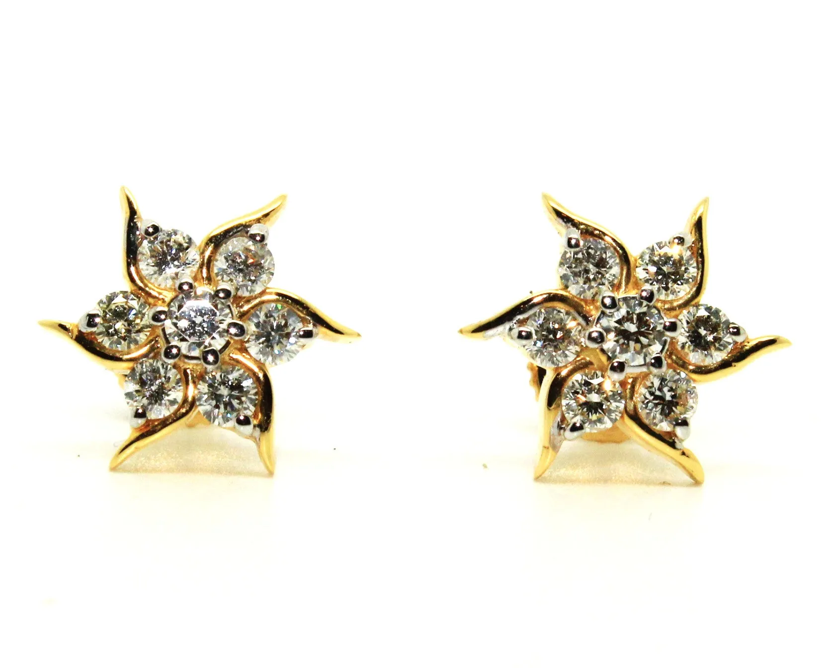 Spiral Halo  Diamond Earring Ad No. 0135