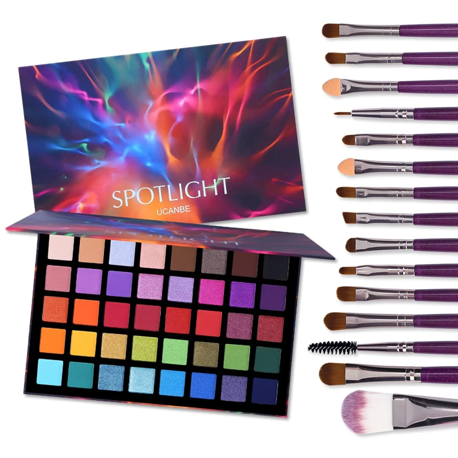 Spotlight Eyeshadow Palette Professional 40 Color Eye Shadow Matte Shimmer Makeup Pallet Highly Pigmented Colorful Powder Long Lasting Waterproof Eye Shadow