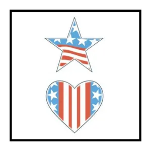 Stars Stripes And Hearts Temporary Tattoo