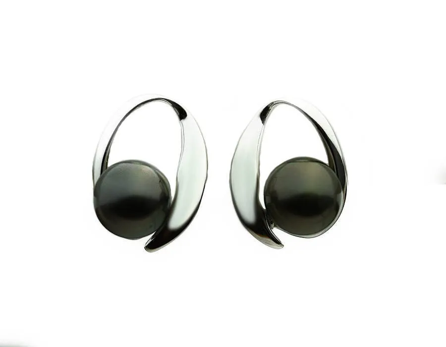 Sterling Silver Earring Pearl Setting SE33 Setting only. No pearl included.