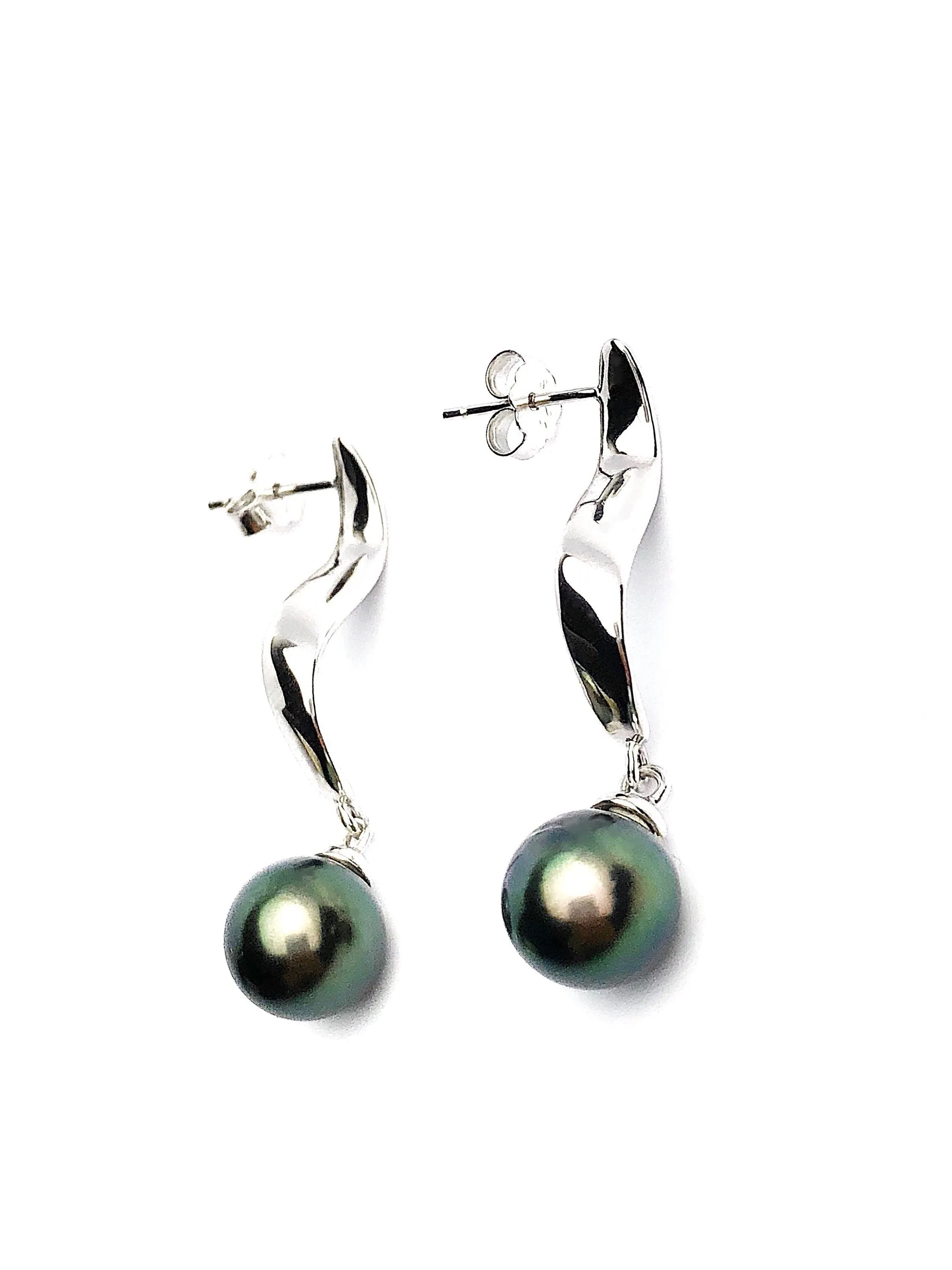 Sterling Silver Pearl Earring Settings - SE22. Setting only. No pearls included.